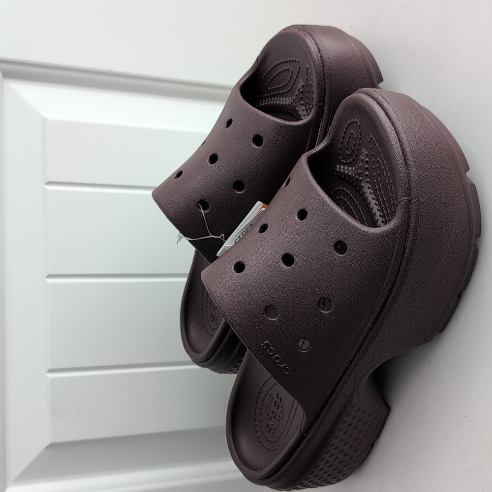 CROCS Dark Brown Platform Clogs - image 1